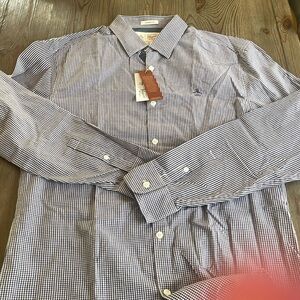 NWT Penguin Original Munsingwear Men’s long sleeve button up check shirt-Size M